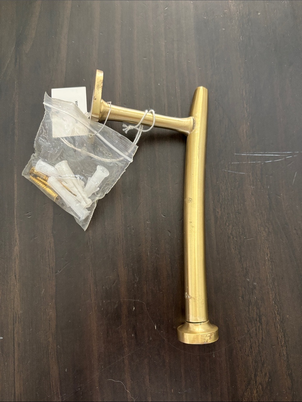 Brushed Brass Toilet paper Holder with Mounting Hardware